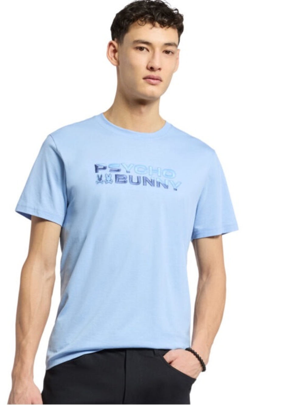 Psycho Bunny BERNI EMBROIDERED
WORDMARK GRAPHIC TEE! Size medium!